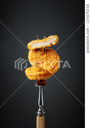 Nuggets on a fork. Nuggets on a fork. 135878338