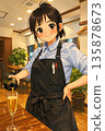 Woman working at a bar 135878673