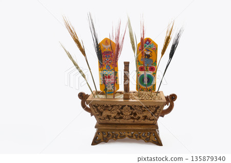 Chemar bo offering representing tibetan new year losar prosperity wishes Chemar bo offering representing tibetan new year losar prosperity wishes 135879340