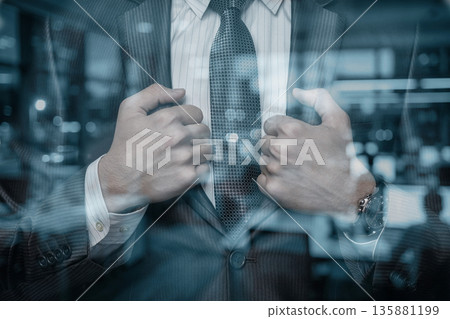 Suit exudes confidence. Suit exudes confidence. 135881199