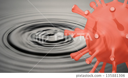 the concept of virus-infected water 135881306