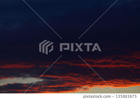 sunset in istanbul, metropolitan city and silhouette of the city sunset in istanbul, metropolitan city and silhouette of the city 135881673