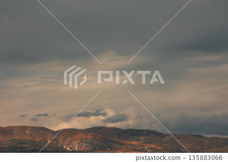 Mountain landscape near, vlore albania august 2025 Mountain landscape near, vlore albania august 2025 135883066