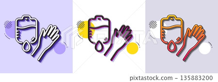 Donate blood line icon. Halftone dotted pattern. Gradient icon with grain shadow. Medical donor sign. Plasma symbol. Line blood icon. Various designs. Vector Donate blood line icon. Halftone dotted pattern. Gradient icon with grain shadow. Medical donor sign. Plasma symbol. Line blood icon. Various designs. Vector 135883200