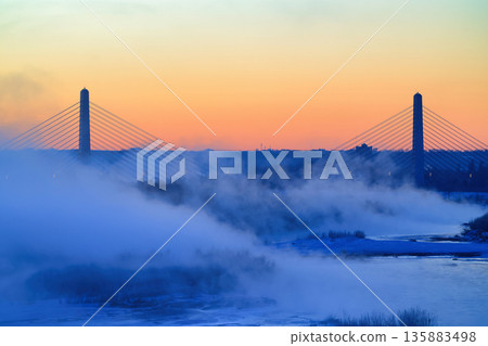 Tokachi River before dawn 135883498