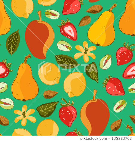 seamless pattern with pears seamless pattern with pears 135883702