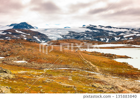 Mountains landscape. Norwegian route Sognefjellet Mountains landscape. Norwegian route Sognefjellet 135883840