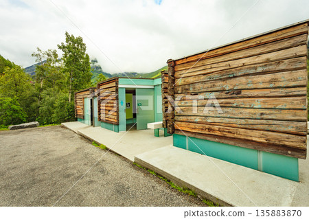 Flydalsjuvet plateau with facilities, Norway 135883870