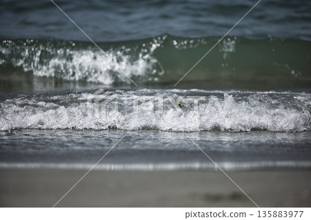 Sea waves in Vlore, Albania, August 2025 135883977