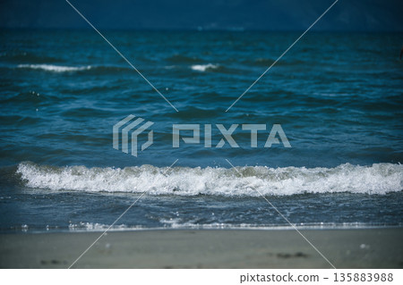 Sea waves in Vlore, Albania, August 2025 135883988