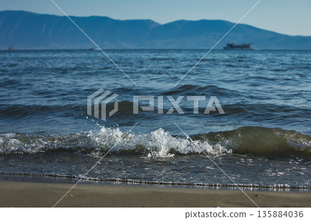 Sea waves in Vlore, Albania, August 2025 Sea waves in Vlore, Albania, August 2025 135884036