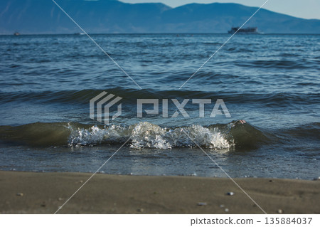 Sea waves in Vlore, Albania, August 2025 Sea waves in Vlore, Albania, August 2025 135884037