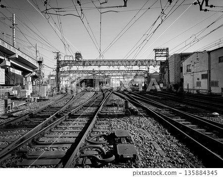 Landscape with tracks 135884345