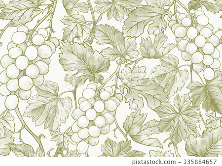 Seamless vector pattern with ripe grape Seamless vector pattern with ripe grape 135884657