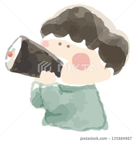 二月幼兒園和托兒所的簡易水彩插畫系列 | 吃惠美卷 135884987