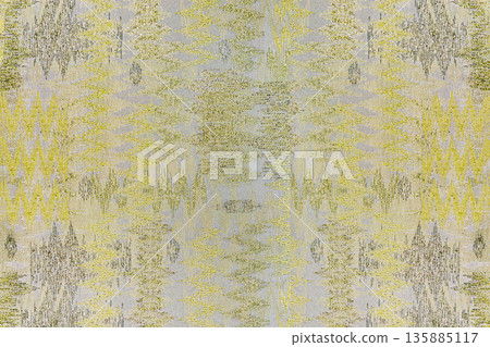 Vibrant Yellow and Gold Geometric Fabric Pattern Vibrant Yellow and Gold Geometric Fabric Pattern 135885117