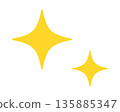 簡單的星星插圖，閃亮的圖標 135885347