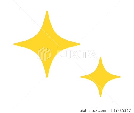 簡單的星星插圖,閃亮的圖標 簡單的星星插圖,閃亮的圖標 135885347