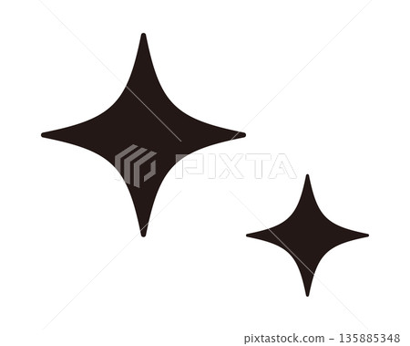 簡單的星星插圖,閃亮的圖標 簡單的星星插圖,閃亮的圖標 135885348