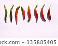 Color change of chili peppers 135885405