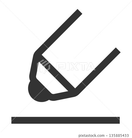 Pen entry icon (simple, line drawing, monochrome) Pen entry icon (simple, line drawing, monochrome) 135885433