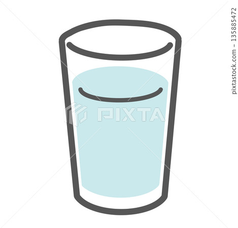 Illustration of water in a glass 135885472