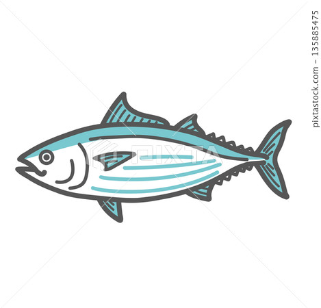 鰹魚(蛋白質食物/魚類)插圖 鰹魚(蛋白質食物/魚類)插圖 135885475