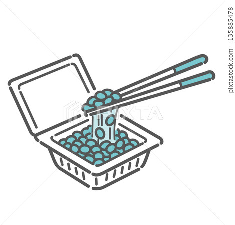 Illustration of natto (protein ingredient/fermented food) Illustration of natto (protein ingredient/fermented food) 135885478