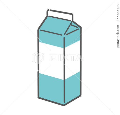 牛奶盒插圖(乳製品) 牛奶盒插圖(乳製品) 135885480