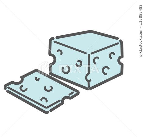 起司插圖（乳製品/蛋白質成分） 135885482