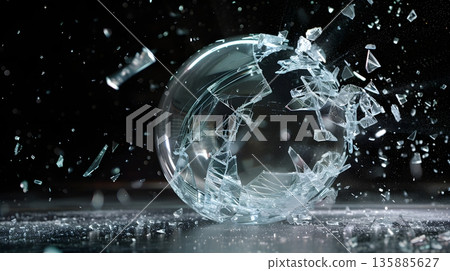 破碎的玻璃球 135885627