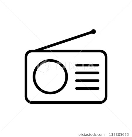 radio icon vector design template in white background 135885653