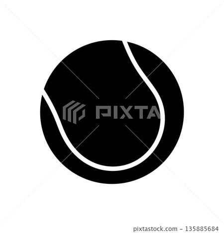 tennis ball icon vector design template in white background 135885684