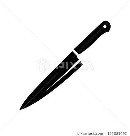 kitchen knife icon vector design template in white background kitchen knife icon vector design template in white background 135885692