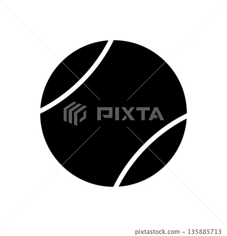 tennis ball icon vector design template in white background 135885713