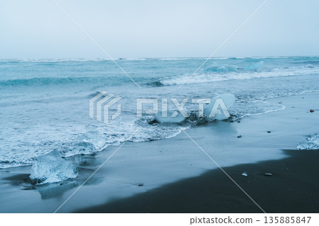 Glacial lake in southern Iceland Glacial lake in southern Iceland 135885847