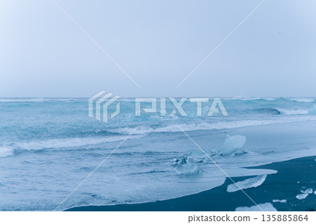 Glacial lake in southern Iceland Glacial lake in southern Iceland 135885864