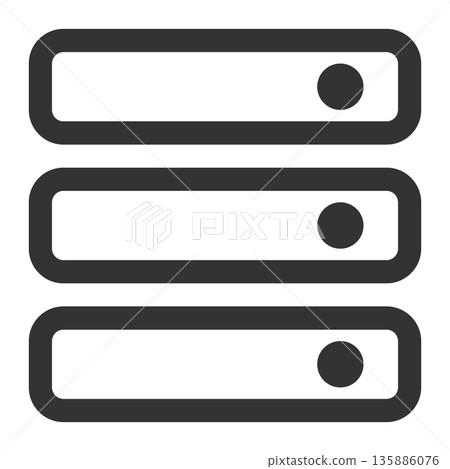 Server icon (simple, line drawing, monochrome) Server icon (simple, line drawing, monochrome) 135886076