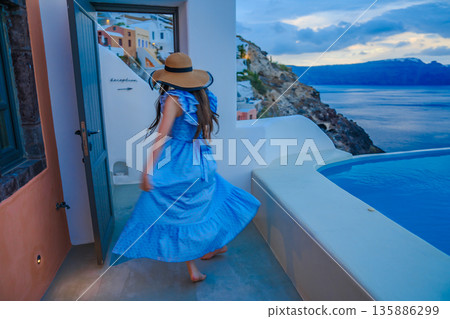 Santorini hotel pool 135886299