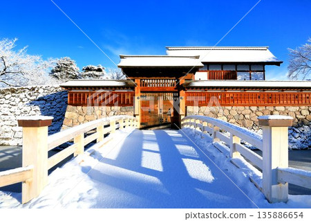 Matsushiro Castle Park in winter Matsushiro Castle Park in winter 135886654