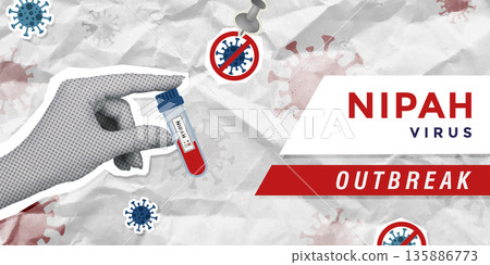 Nipah virus illustration 135886773