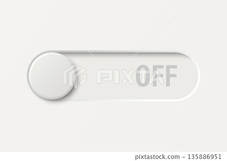 Vector White Toggle Switch in OFF Position. Modern 3d Interface Element for App or Website Design. UI UX Control Button, Power Toggle Switch Template, White Slider, Switch Icon Vector White Toggle Switch in OFF Position. Modern 3d Interface Element for App or Website Design. UI UX Control Button, Power Toggle Switch Template, White Slider, Switch Icon 135886951