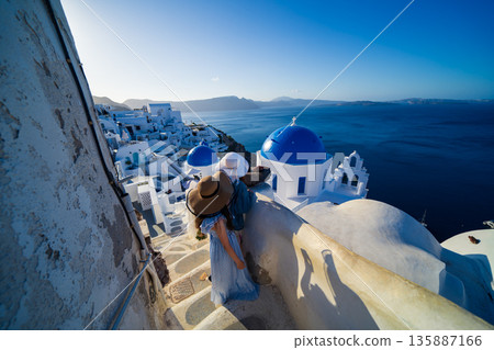 The beautiful domes of Santorini The beautiful domes of Santorini 135887166