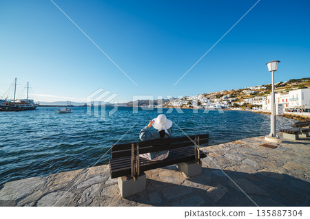 米克諾斯島美麗的風景 135887304