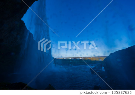 Waterfall in Iceland (Seljalandsfoss) 135887625