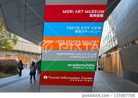 Roppongi Hills Mori Tower Directions Board Roppongi Hills Mori Tower Directions Board 135887708