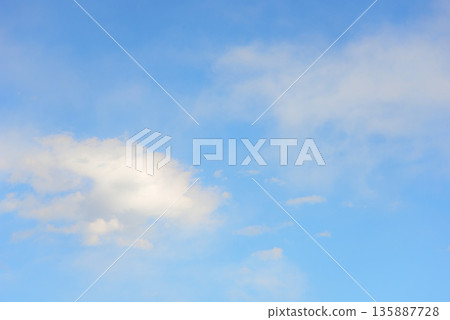 Background material Winter blue sky 135887728