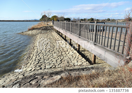 Kako-Oike Stroll Path on a Clear Winter Day (Inami Town, Hyogo Prefecture) Kako-Oike Stroll Path on a Clear Winter Day (Inami Town, Hyogo Prefecture) 135887736