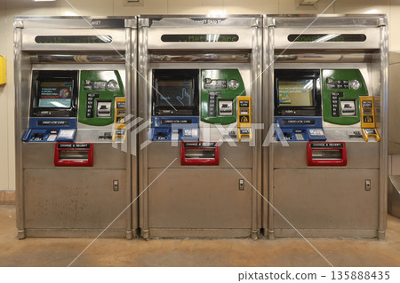 MTA subway ticket vending machines at 125 Street Station, New York, USA. August 27, 2025 135888435