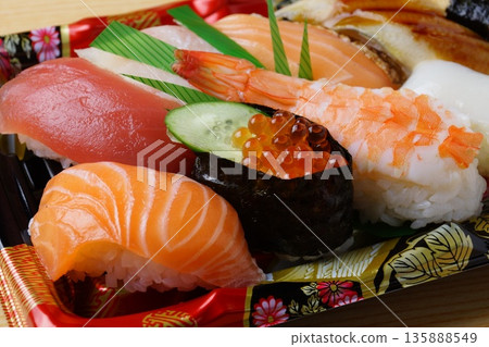 Sushi bento Japanese food Sushi bento Japanese food 135888549